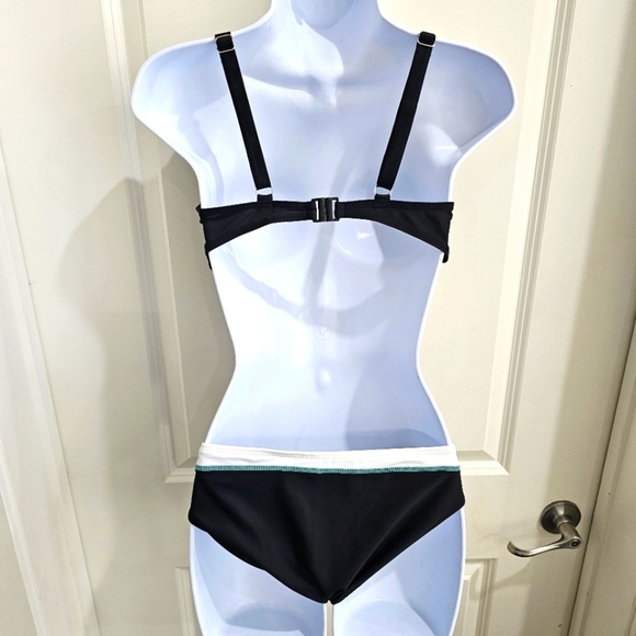 Tribal Print ✦ Two-Way Front Tie Bikini Set ✦ Geometric Stripe + Padded Wireless - Picture 7 of 16